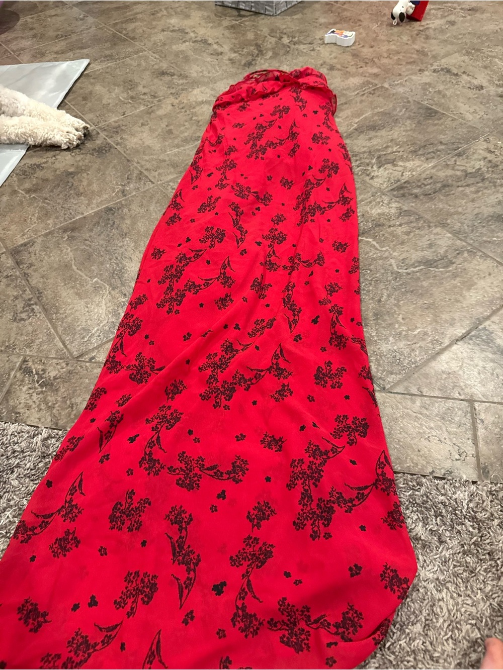 🍐NWOT Red Floral Evening Dress